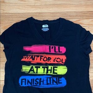 Fila running shirt pink yellow blue orange black